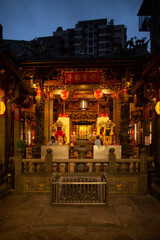 Mengjia qingshan temple in Taipei city