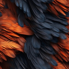 Fototapeta premium red and yellow macaw feathers 