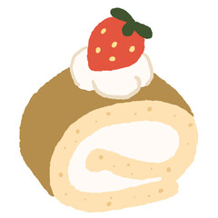 Strawberry and cream Swiss roll