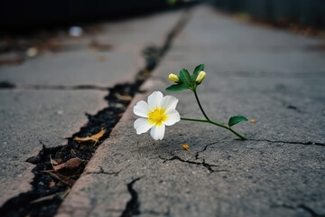 Naklejka premium flowers on the ground