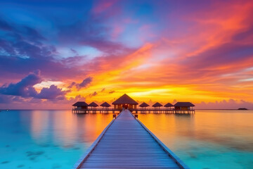 sunset over the sea
