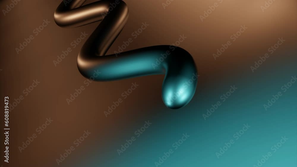 Poster abstract colorful gradient background with crawling thin snake. design. curving stripe looking like 
