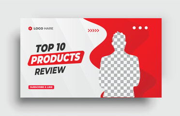 YouTube thumbnail for workshop promotion cover banner and products review video thumbnail