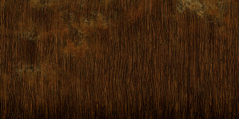 Dirty brown wooden surface or vignette with scratched messy parts in wavy boards. Grunge wood laminate texture with pine texture. Retro vintage plank floor with tree branches and stripes	