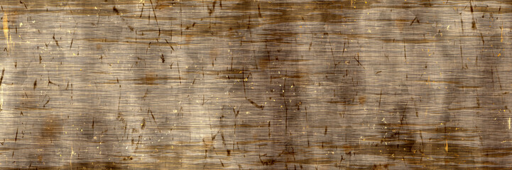 Dirty dark brown wooden surface or vignette with scratched messy parts in vertical boards lines. Grunge wood laminate with pine texture. Retro vintage plank floor with tree branches and stripes	