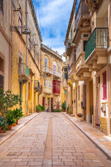 Naklejka na ściany i meble View of Birgu (Vittoriosa) from Valleta, Malta