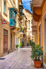 View of Birgu (Vittoriosa) from Valleta, Malta - obrazy, fototapety, plakaty