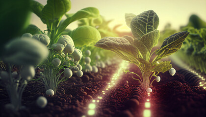 Artificial generated natural crops sustainable future modified plant production