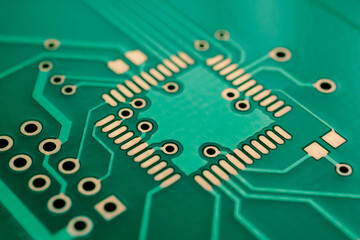 printed circuit. layout of tracks.