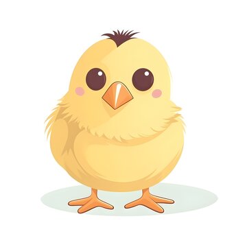 Colorful and cute clipart of a lively baby chick