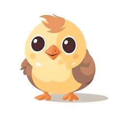 Vibrantly colored clipart showcasing a playful baby chick