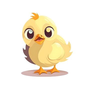 Lively and charming baby chick illustration