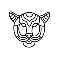 Lion tribal tattoo illustration