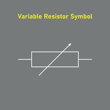 Schematic symbol of variable resistor in circuit. Physics resources for teachers and students.