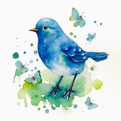 幸せの青い鳥（ai画像）
