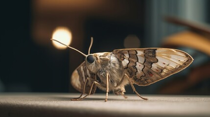moth in the light. Generative AI