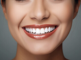 Fototapeta premium close up of a woman smiling Generative AI