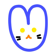 Cute faces in different shapes