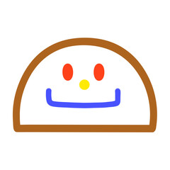 Cute faces in different shapes