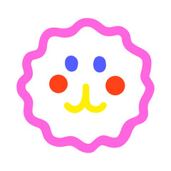 Cute faces in different shapes