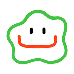 Cute faces in different shapes