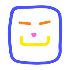 Cute faces in different shapes