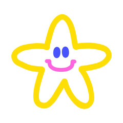 Cute faces in different shapes