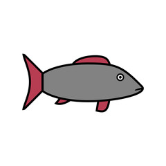 Fish icon on white.