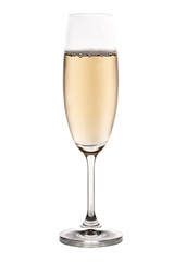 champagne glass isolated on white background