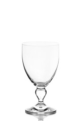 empty wine glass, bowl on whitw background