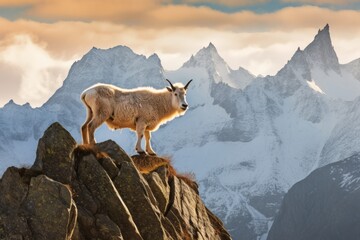 Naklejka premium Majestic Mountain - Generative AI