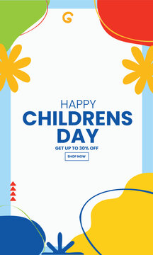 childrens day with summer holiday background