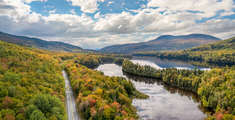 Autumn colors at the Chain of Ponds - Maine State Highway 27