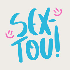 Sextou. Friday in brazilian portuguese. Modern hand Lettering. vector.