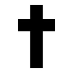 Cross on white background. Symbol of Christianity