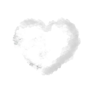 beautiful white heart shaped clouds