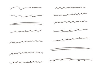 手書きのアンダーラインあしらいセット
