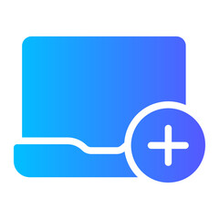 Fototapeta premium laptop gradient icon