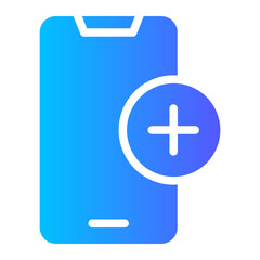 Fototapeta premium mobile phone gradient icon