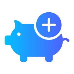 piggy bank gradient icon