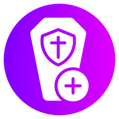 Fototapeta premium coffin gradient icon