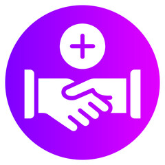 handshake gradient icon