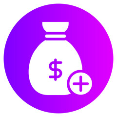money bag gradient icon