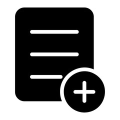 Fototapeta premium add post glyph icon