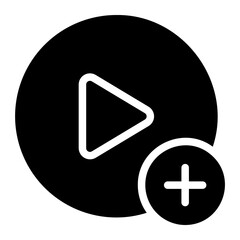 Obraz premium add to playlist glyph icon