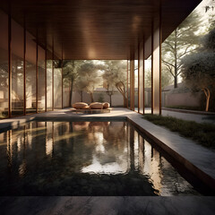 Fototapeta premium luxury swimming pool