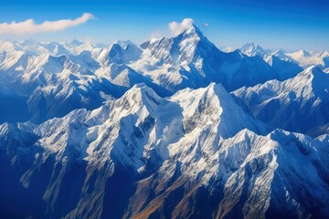 Fototapeta premium Majestic Snow-Capped Mountains - Generative AI