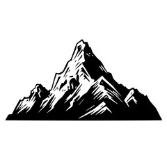 Rocky Mountains Logo Monochrome Design Style