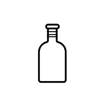Tequila Bottle Logo Monochrome Design Style