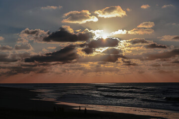 sunset over the sea